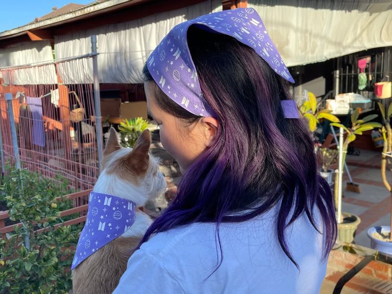 BTS Mikrokosmos Tie-On Hair Bandana - match with your Pet!