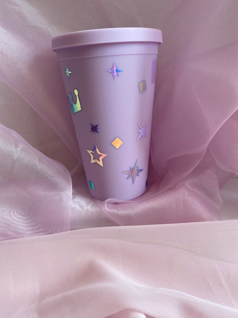 TXT Chapter Inspired 16 oz Pastel Purple Tumbler with Straw