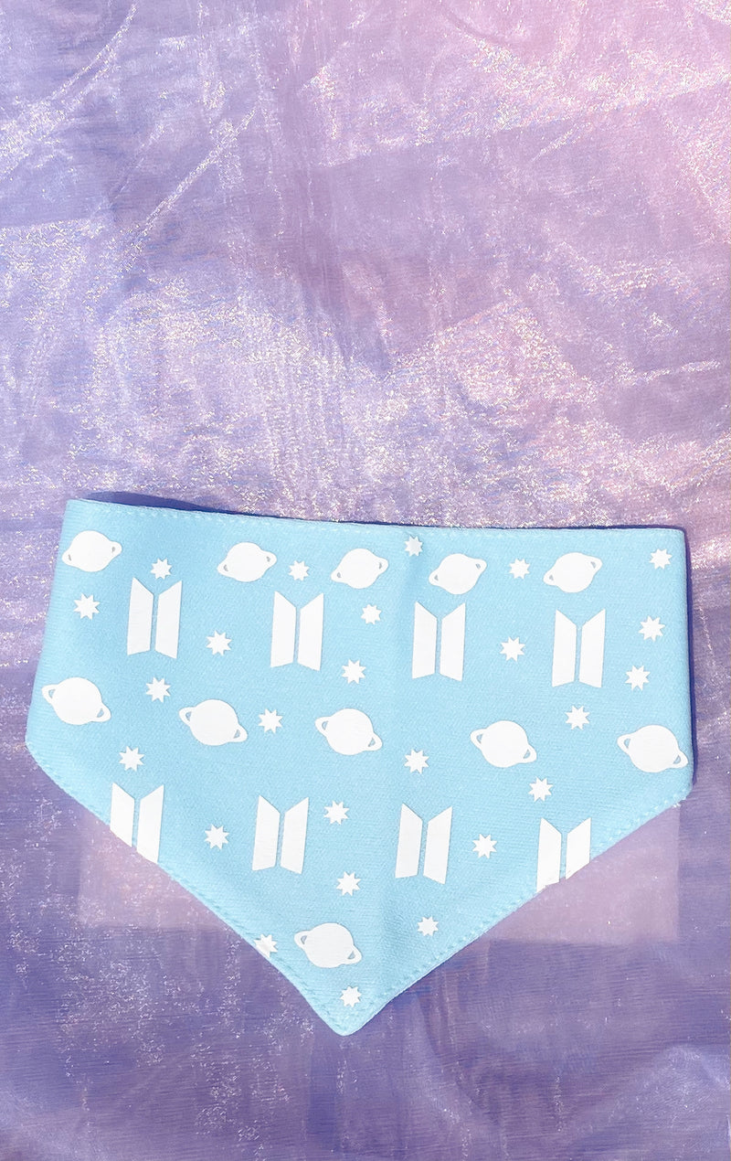 BTS Pet Bandana with Saturn Planet and Stars